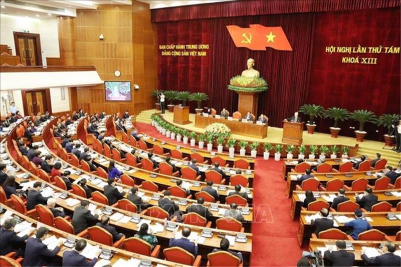 Quang cảnh Hội nghị Trung ương 8 khóa XIII
