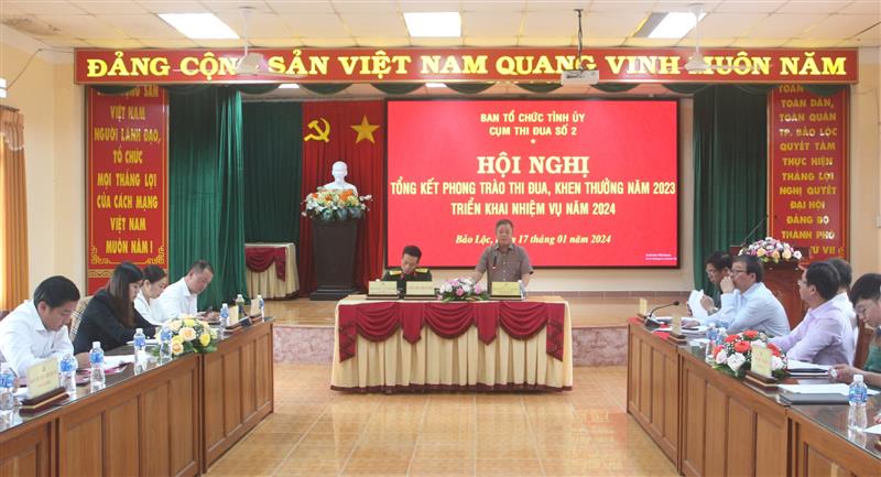 Quang cảnh hội nghị của Cụm Thi đua số 2 ngành Tổ chức xây dựng Đảng