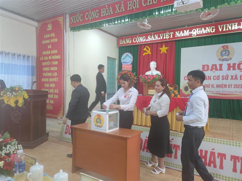 Các đại biểu tham gia bỏ phiếu
