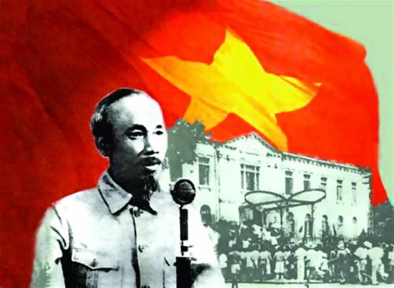 Chủ tịch Hồ Chí Minh đọc bản Tuyên ngôn độc lập (Ảnh sưu tầm)