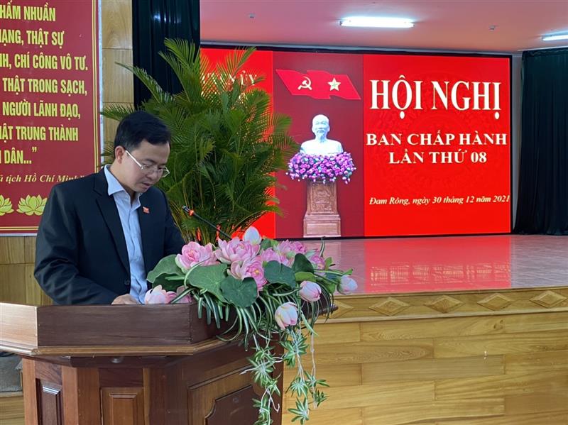  Đồng chí Bí thư Huyện ủy phát biểu khai mạc Hội nghị