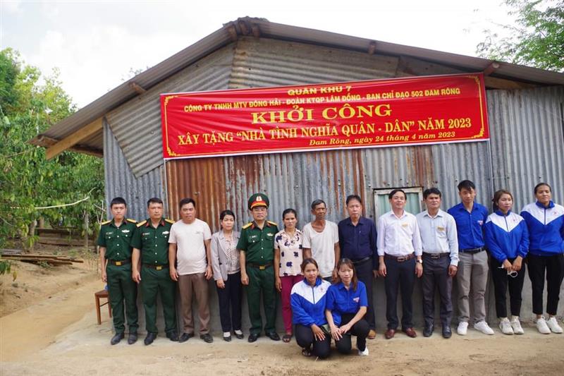 Khởi công xây dựng nhà nghĩa tình quân dân tại xã Đạ M' Rông