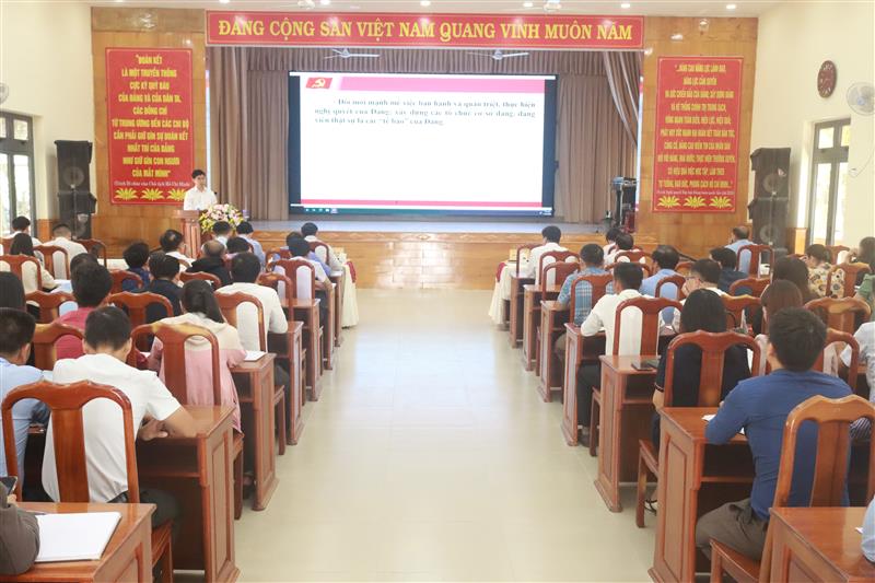 Quang cảnh Hội nghị quán triệt nội dung chỉ đạo của đồng chí Tổng Bí thư Tô Lâm về kỷ nguyên mới, kỷ nguyên vươn minh.JPG