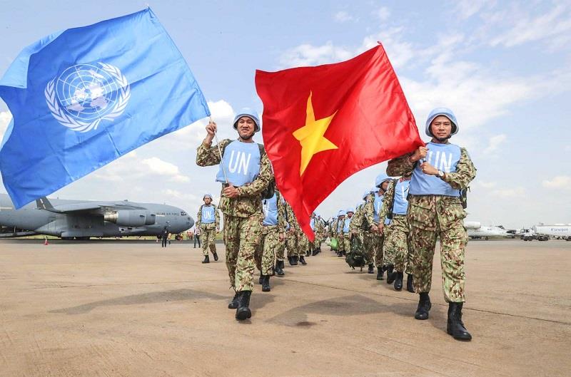 Tham gia hoạt động gìn giữ hòa bình Liên hợp quốc góp phần tạo vị thế, vai trò của Việt Nam đối với an ninh, hòa bình, ổn định của thế giới_Ảnh: TTXVN