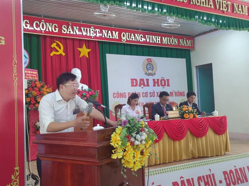 Đồng chí Nguyễn Cảnh Minh phát biểu chỉ đạo tại Đại hội