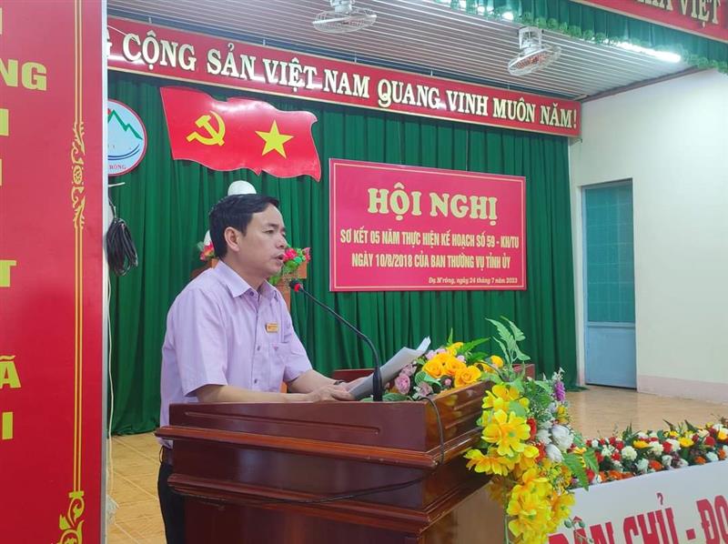 Đồng chí Nguyễn Hoàng Mai phát biểu chỉ đạo tại hội nghị